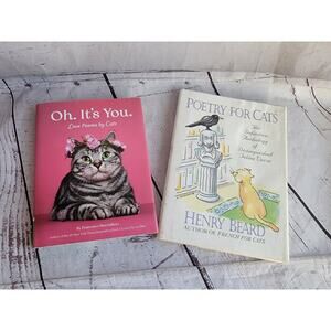 Lot Of 2 Cat Poetry Books Cat Lover Books